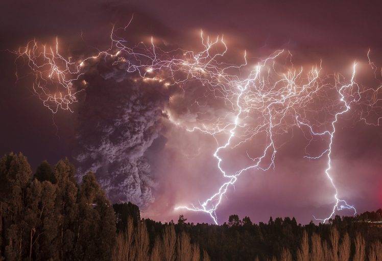 nature, Storm, Lightning, Photography, Forest HD Wallpaper Desktop Background