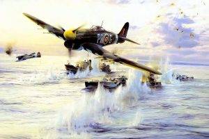 World War II, Airplane, Aircraft, Hawker Typhoon, Military, Military Aircraft, D Day