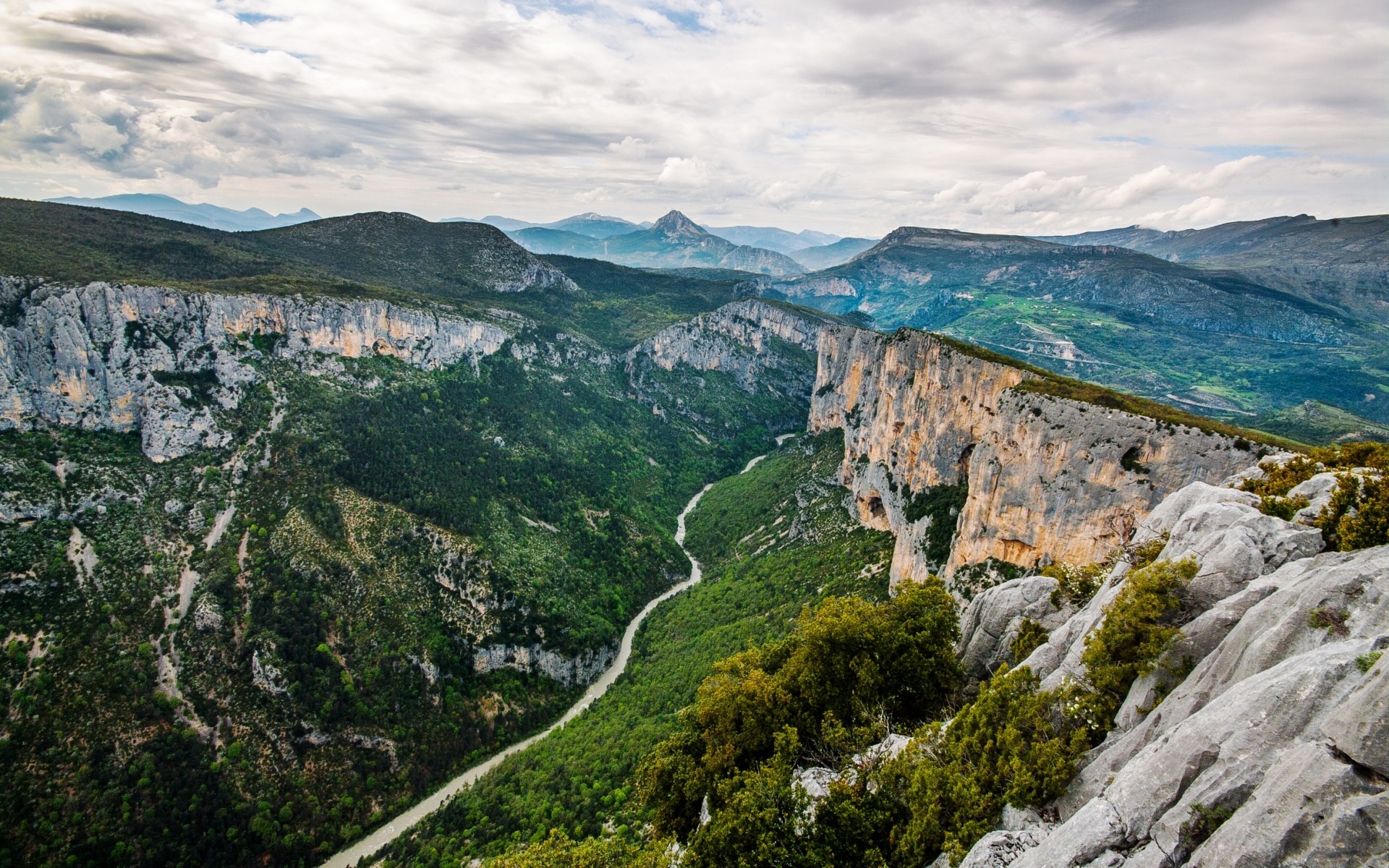 nature, Landscape, Verdon Gorge, France, Cliff, Hill Wallpaper