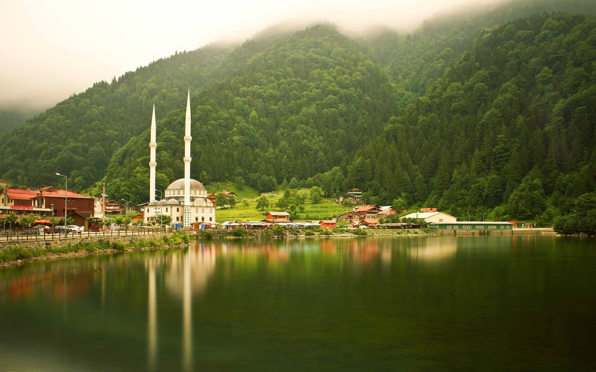 Nature Landscape Turkey Uzungöl Trabzon Mosques Trees Forest