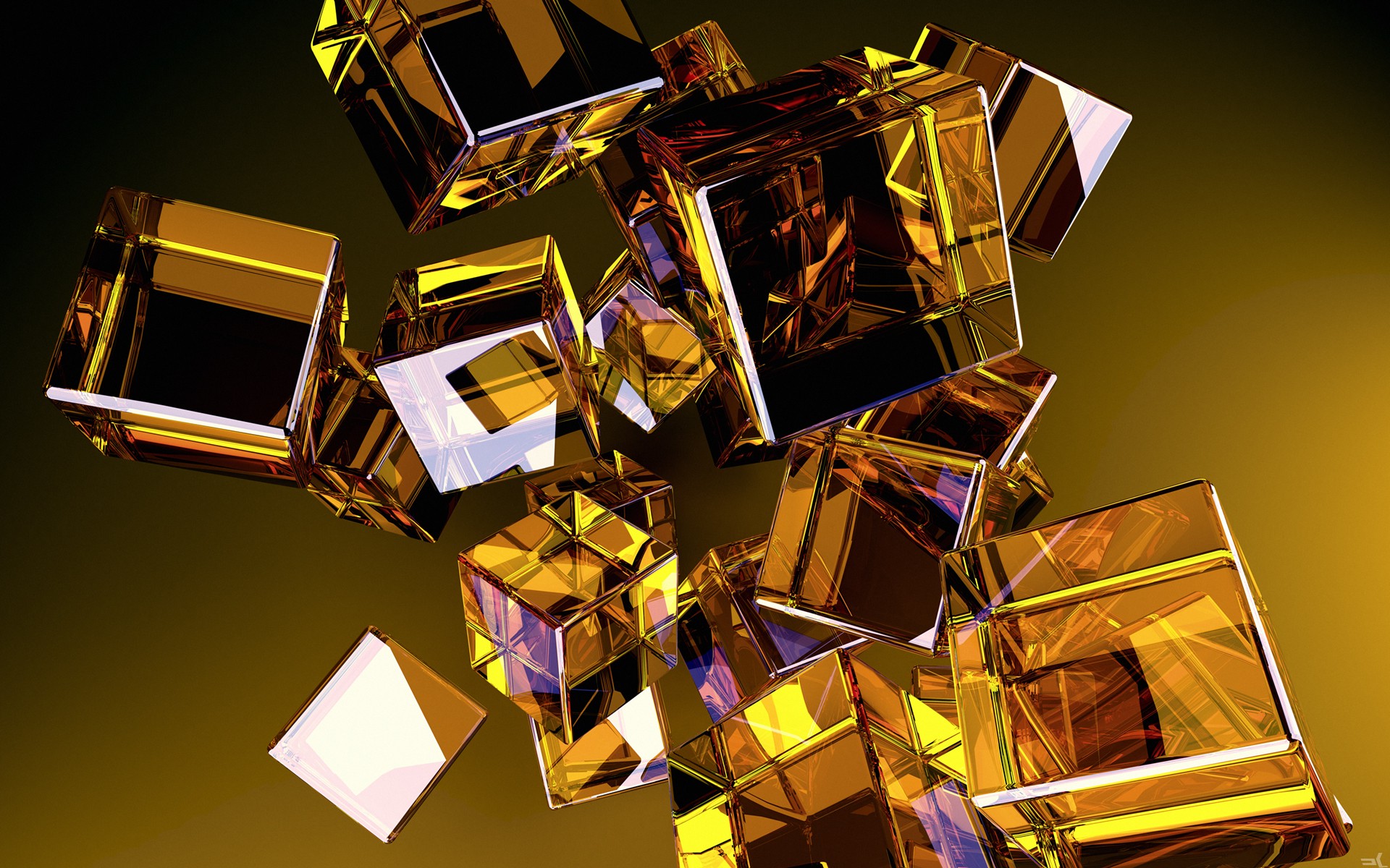 Download minimalism, Digital Art, Abstract, Geometry, Gold, Cube ...