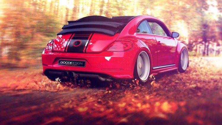 car, Red Cars, Motion Blur, Volkswagen, Volkswagen Beetle HD Wallpaper Desktop Background