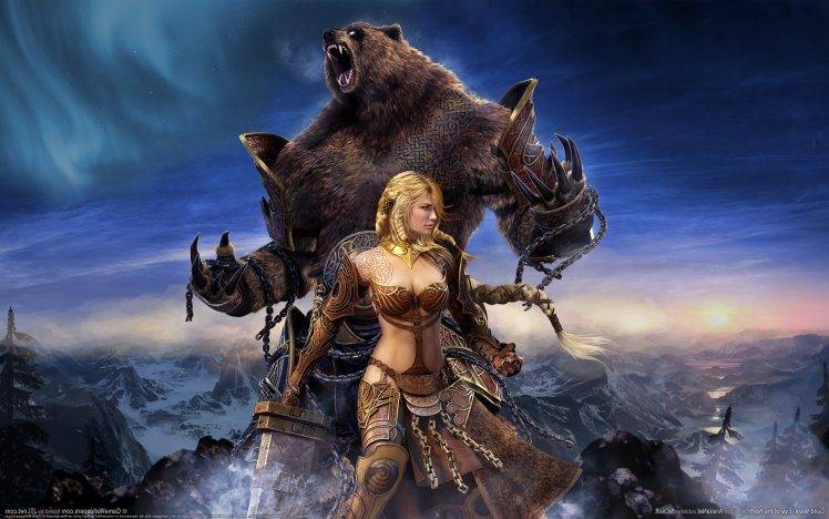 fantasy Art, Digital Art, Bears, Video Games, Guild Wars, Guild Wars: Eye Of The North HD Wallpaper Desktop Background