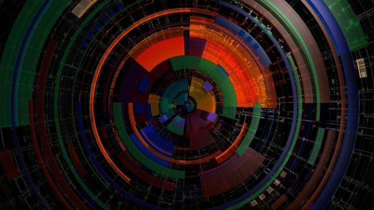 circle, Symmetry, Digital Art, Colorful, Lines, Abstract HD Wallpaper Desktop Background