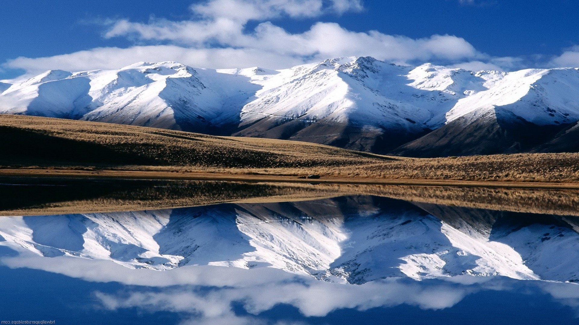 nature, Landscape, New Zealand, Mountain, Clouds, Hill, Water, Lake