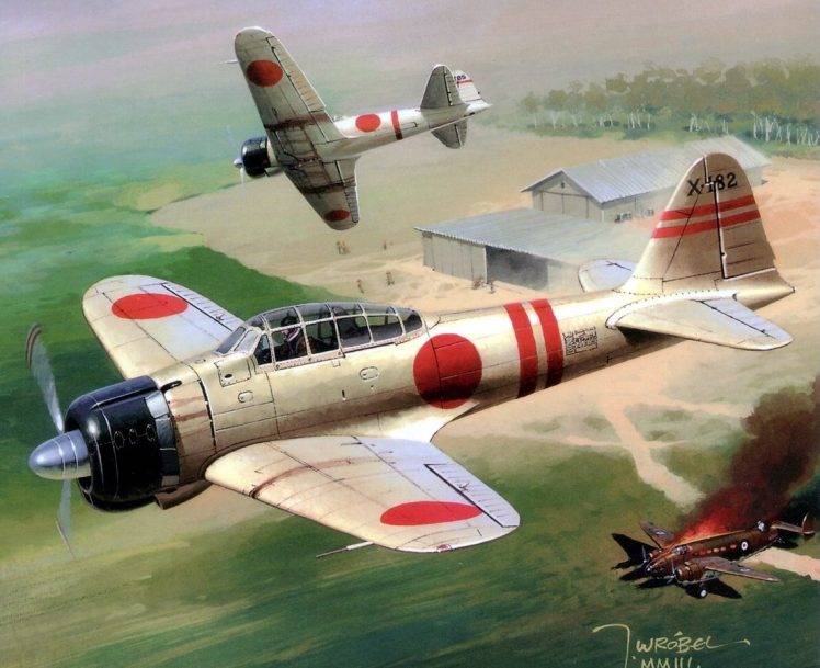 Japan, World War II, Zero, Mitsubishi, Airplane, Military, Military Aircraft, Aircraft, Japanese HD Wallpaper Desktop Background