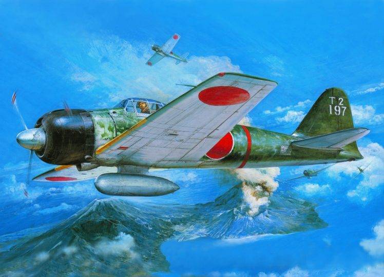 Japan, World War II, Zero, Mitsubishi, Airplane, Military, Military Aircraft, Aircraft, Japanese HD Wallpaper Desktop Background