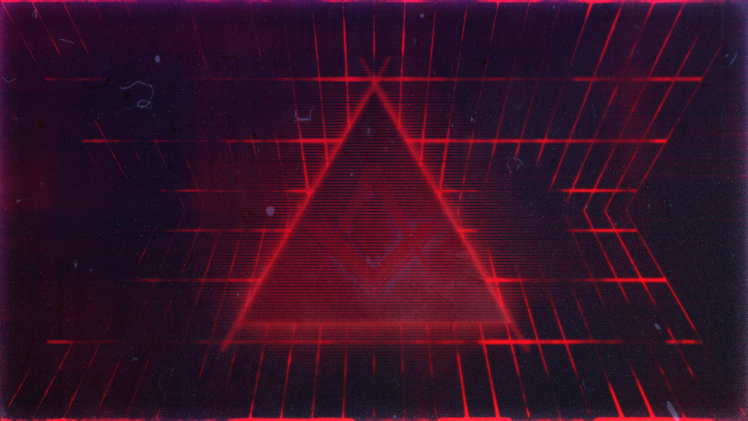 abstract, Triangle, Lines, Red, Geometry, Digital Art HD Wallpaper Desktop Background