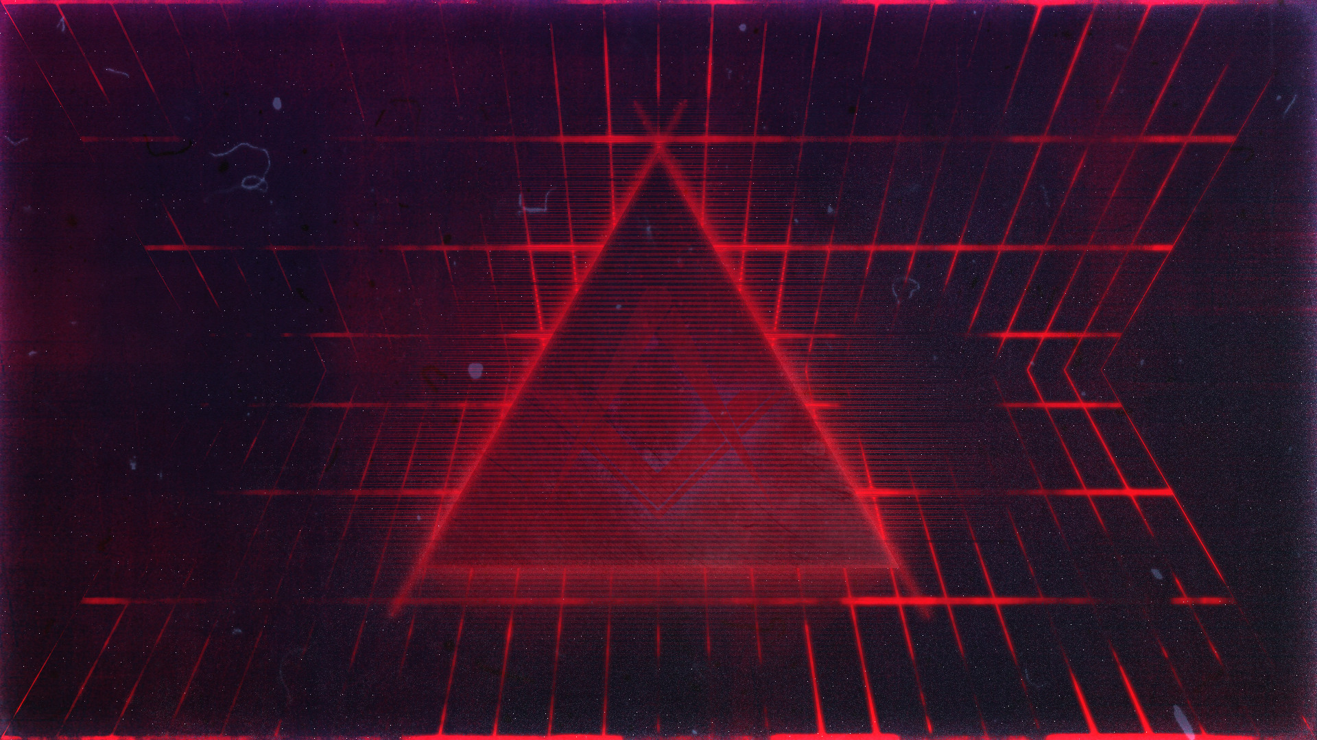 abstract, Triangle, Lines, Red, Geometry, Digital Art Wallpaper