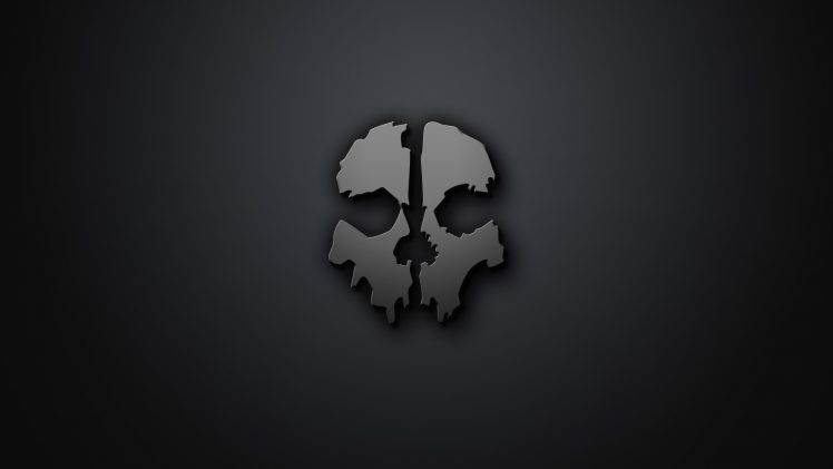 skull, Artwork, Minimalism, Gray Background, Call Of Duty, Call Of Duty: Ghosts, Dishonored HD Wallpaper Desktop Background