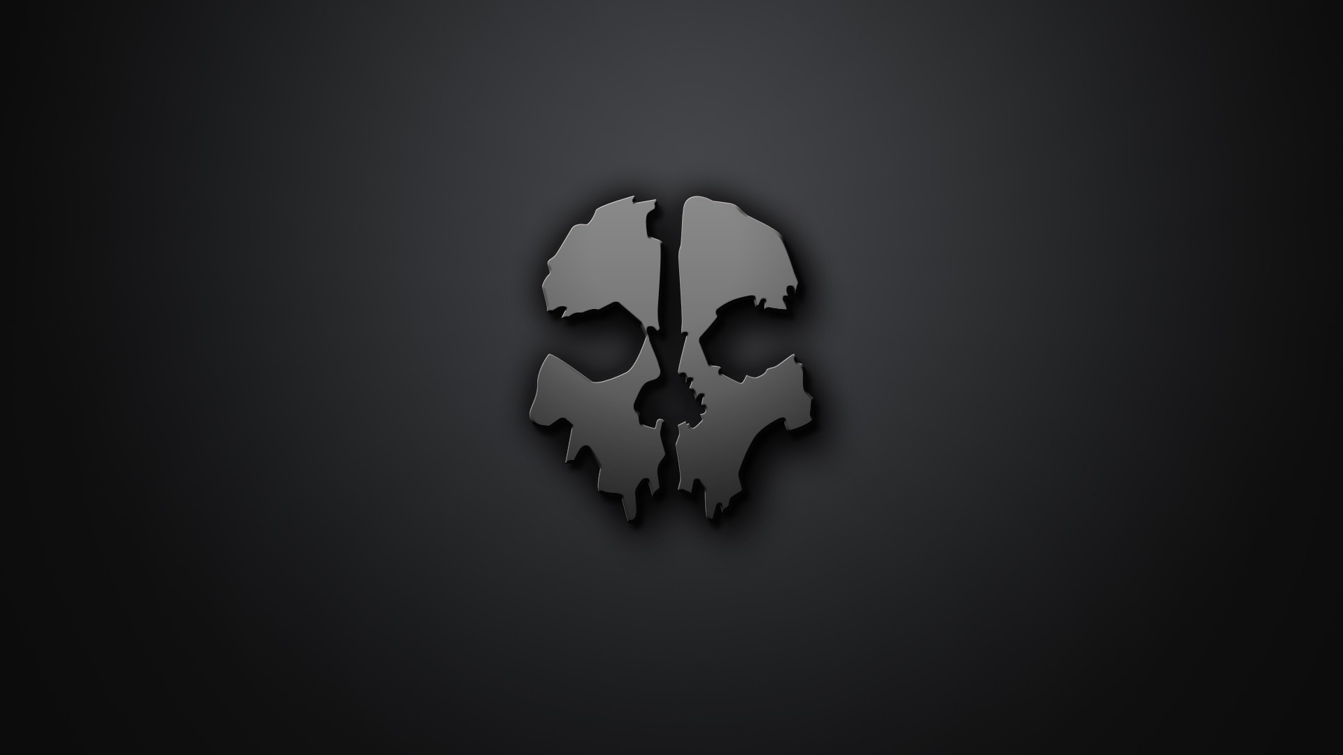 skull, Artwork, Minimalism, Gray Background, Call Of Duty, Call Of Duty: Ghosts, Dishonored Wallpaper