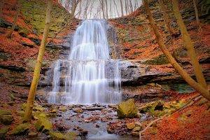 nature, Landscape, Waterfall, Fall