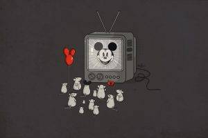 mice, Mickey Mouse, Television Sets, Balloons, Humor