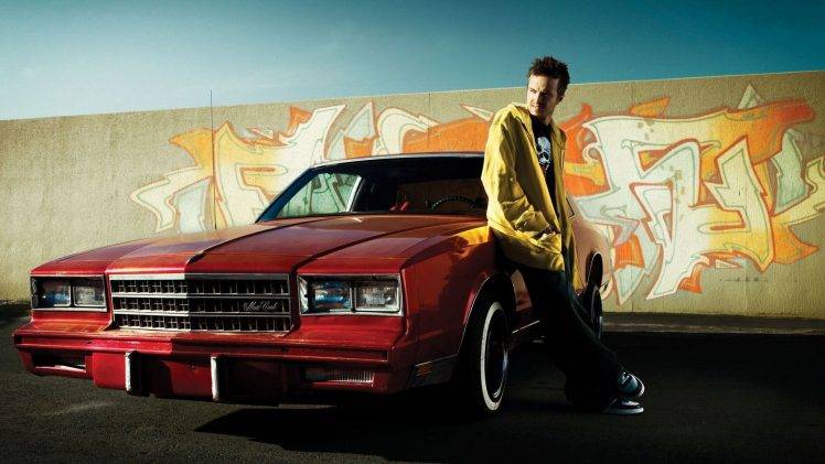 Jesse Pinkman, Aaron Paul, Breaking Bad, Red Cars, Graffiti HD Wallpaper Desktop Background