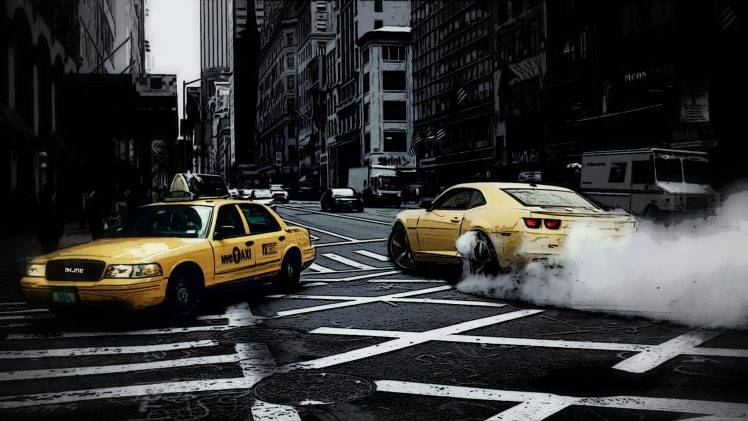 car, New York City, Taxi, Street HD Wallpaper Desktop Background