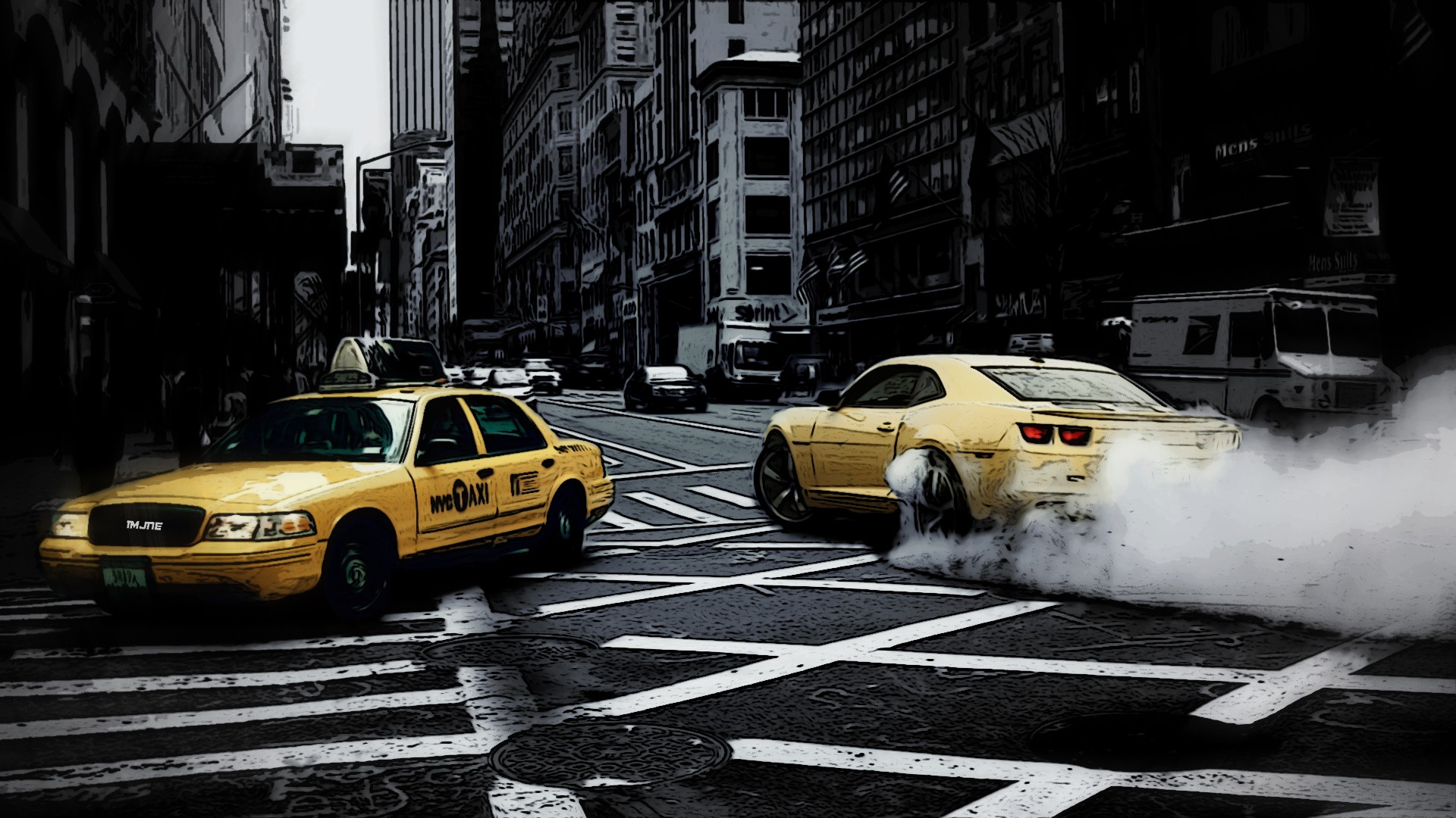 car, New York City, Taxi, Street Wallpaper