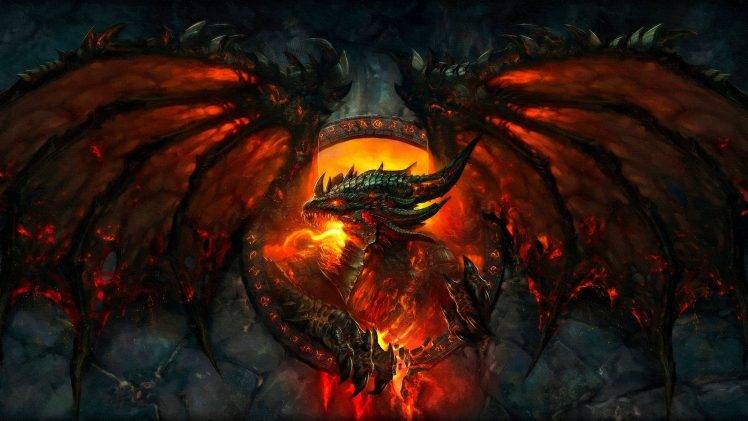dragon,  World Of Warcraft, World Of Warcraft: Cataclysm, Deathwing HD Wallpaper Desktop Background