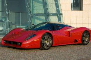 car, Ferrari, Pininfarina, Ferrari P4 5, Red Cars
