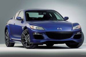 car, Mazda RX 8, Blue Cars