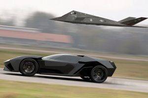 stealth, Car, F 117 Nighthawk, Lamborghini Ankonian Concept, Lamborghini