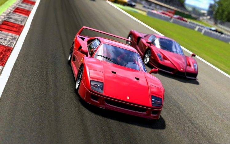 car, Ferrari, F40, Enzo Ferrari, Gran Turismo, Gran Turismo 5 HD Wallpaper Desktop Background