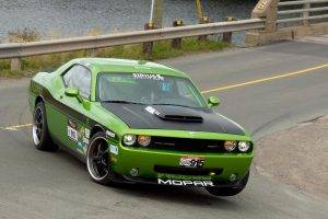 car, Green Cars, Dodge Challenger SRT8
