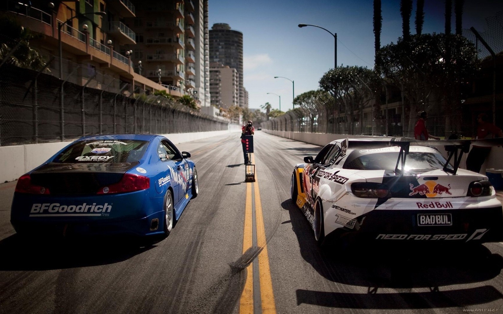 car, Drift, Mazda RX 8, Red Bull Wallpaper