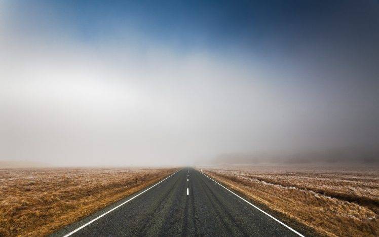 landscape, Road, Mist HD Wallpaper Desktop Background