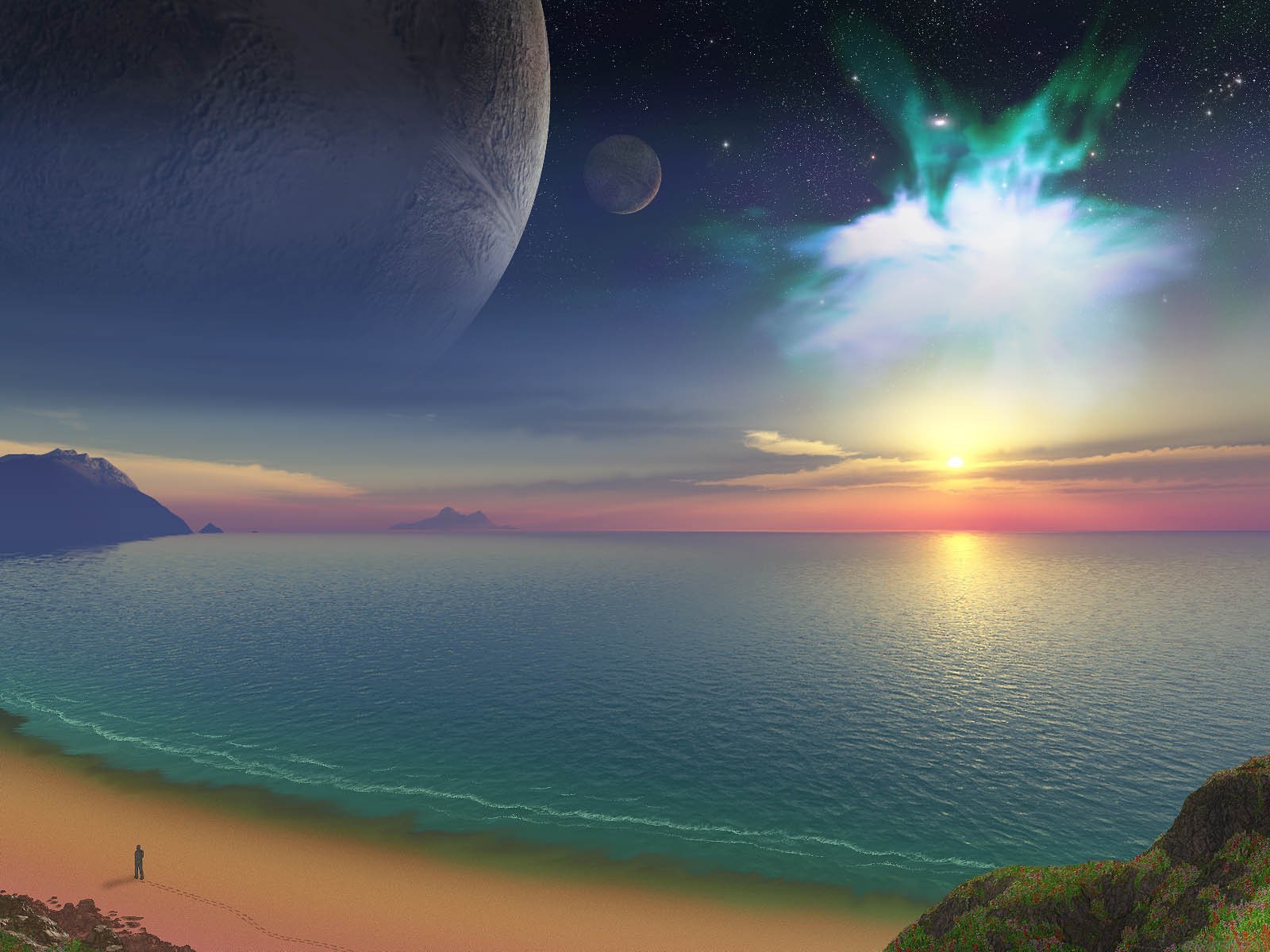 landscape, Photo Manipulation Wallpaper