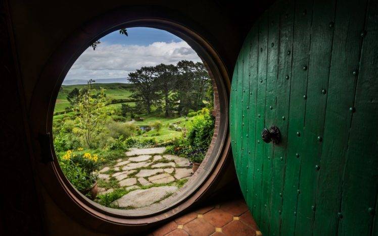 nature, Bag End, Door, The Shire, The Lord Of The Rings, The Hobbit HD Wallpaper Desktop Background