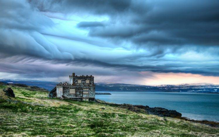 nature, Castle, Iceland, Clouds, Landscape, HDR HD Wallpaper Desktop Background