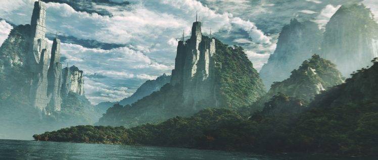 fantasy Art, Nature, Landscape, Mountain, Render HD Wallpaper Desktop Background