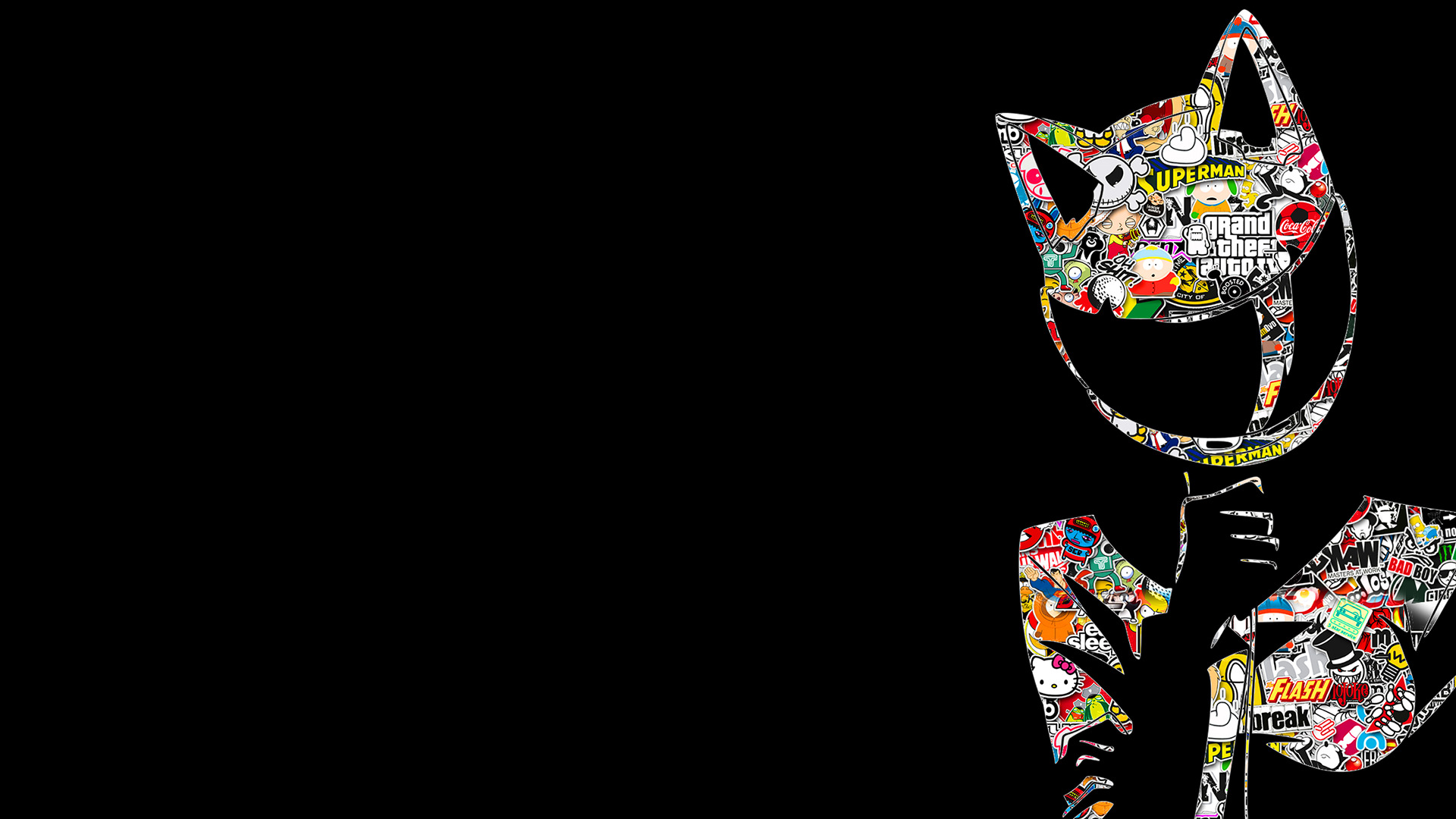 Download Gambar Sticker Bomb Wallpaper Hd Black and White terbaru 2020