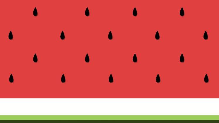 minimalism, Abstract, Digital Art, Watermelons, Lines, Red, White, Green, Imagination HD Wallpaper Desktop Background