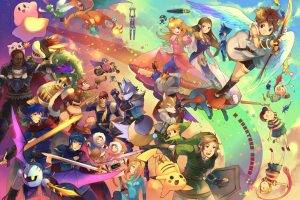 Super Smash Brothers, Link, Samus Aran, Fox McCloud, Falco, Marth, Nintendo, Princess Peach, Bowser, Pikachu, Zelda, Video Games