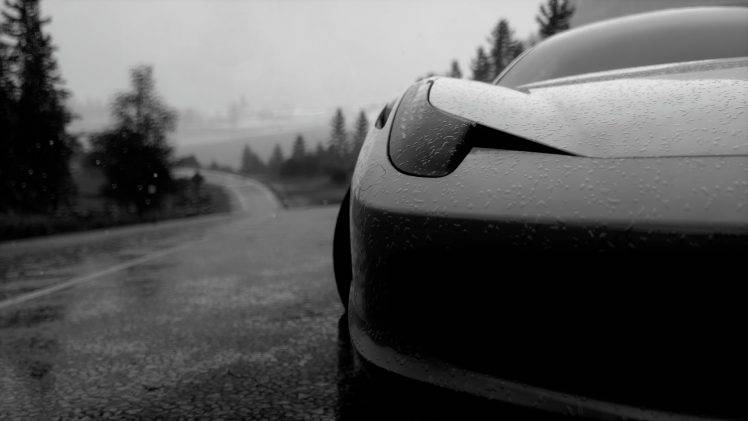 Driveclub, Car, Rain, Ferrari HD Wallpaper Desktop Background