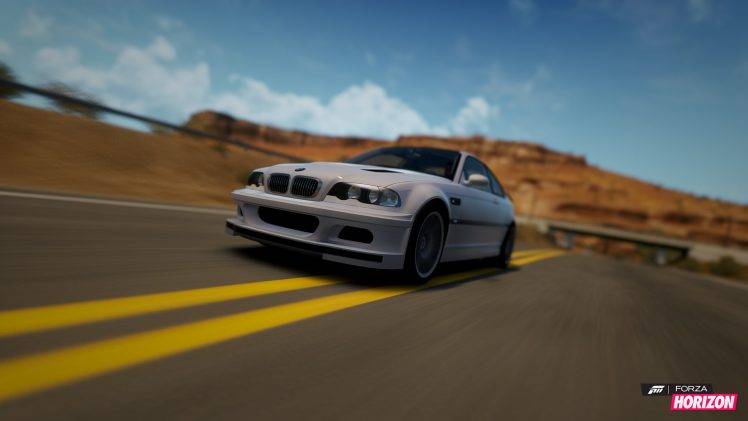 Forza Horizon, BMW M3 E46, White, Forza HD Wallpaper Desktop Background