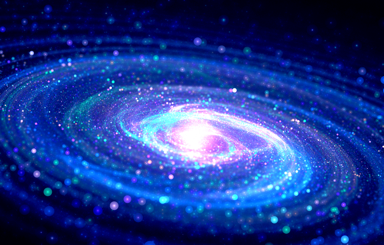 fractal, Digital Art, Milky Way, Galaxy, Bokeh, Spiral, Space, Glowing HD Wallpaper Desktop Background