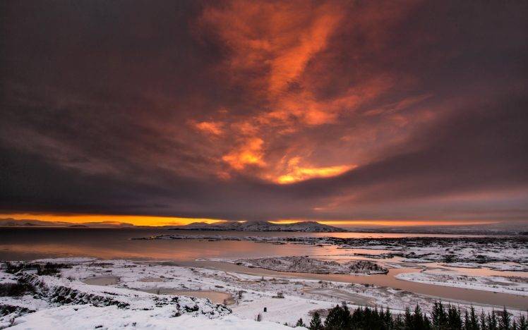 nature, Landscape, Iceland, Sunset HD Wallpaper Desktop Background