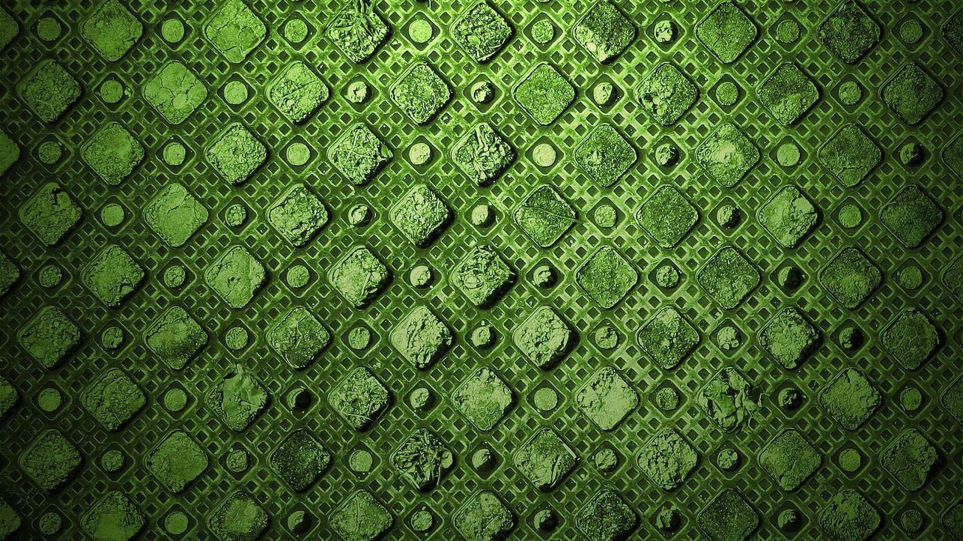 minimalism, Abstract, Pattern, Square, Green, Dots Wallpaper