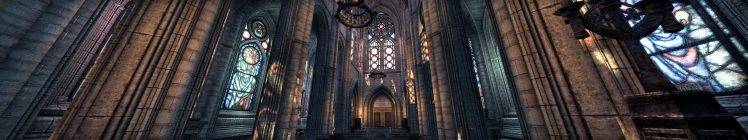 The Elder Scrolls Online, Quadruple Monitors, Church, Cathedral HD Wallpaper Desktop Background