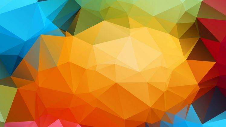 colorful, Triangle, Abstract, Digital Art, Low Poly HD Wallpaper Desktop Background