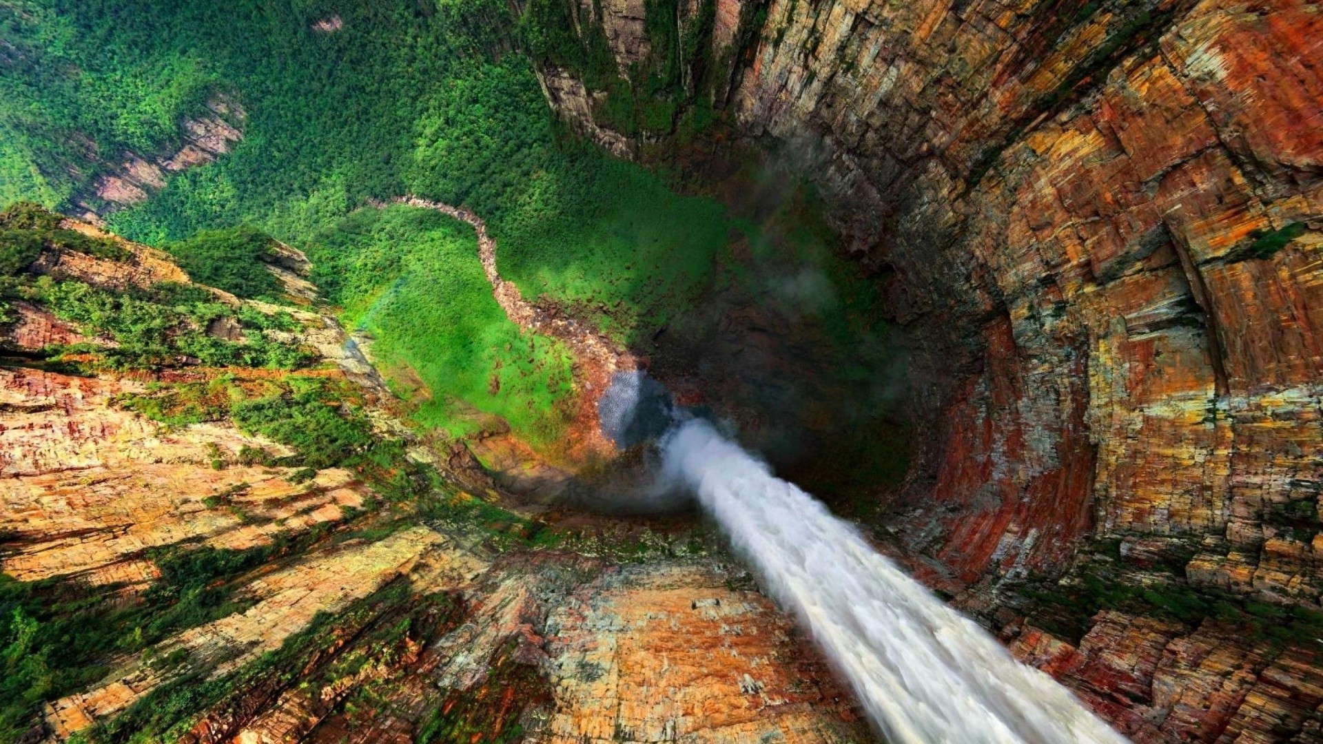 Venezuela, Waterfall, Landscape, Nature, Mount Roraima, Canyon, Forest Wallpaper
