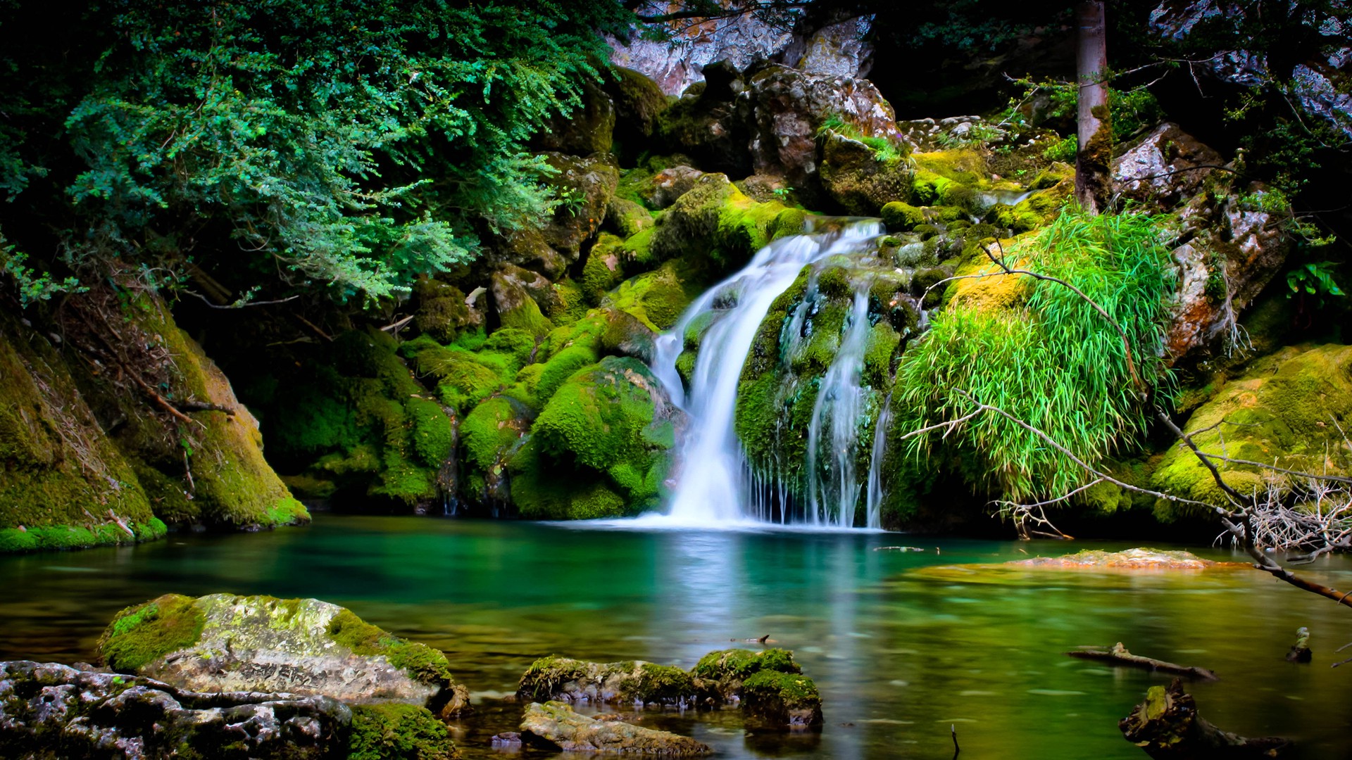 Nature Landscape Waterfall 3d