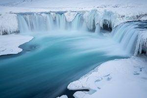 nature, Landscape, Ice, Waterfall, Winter, River