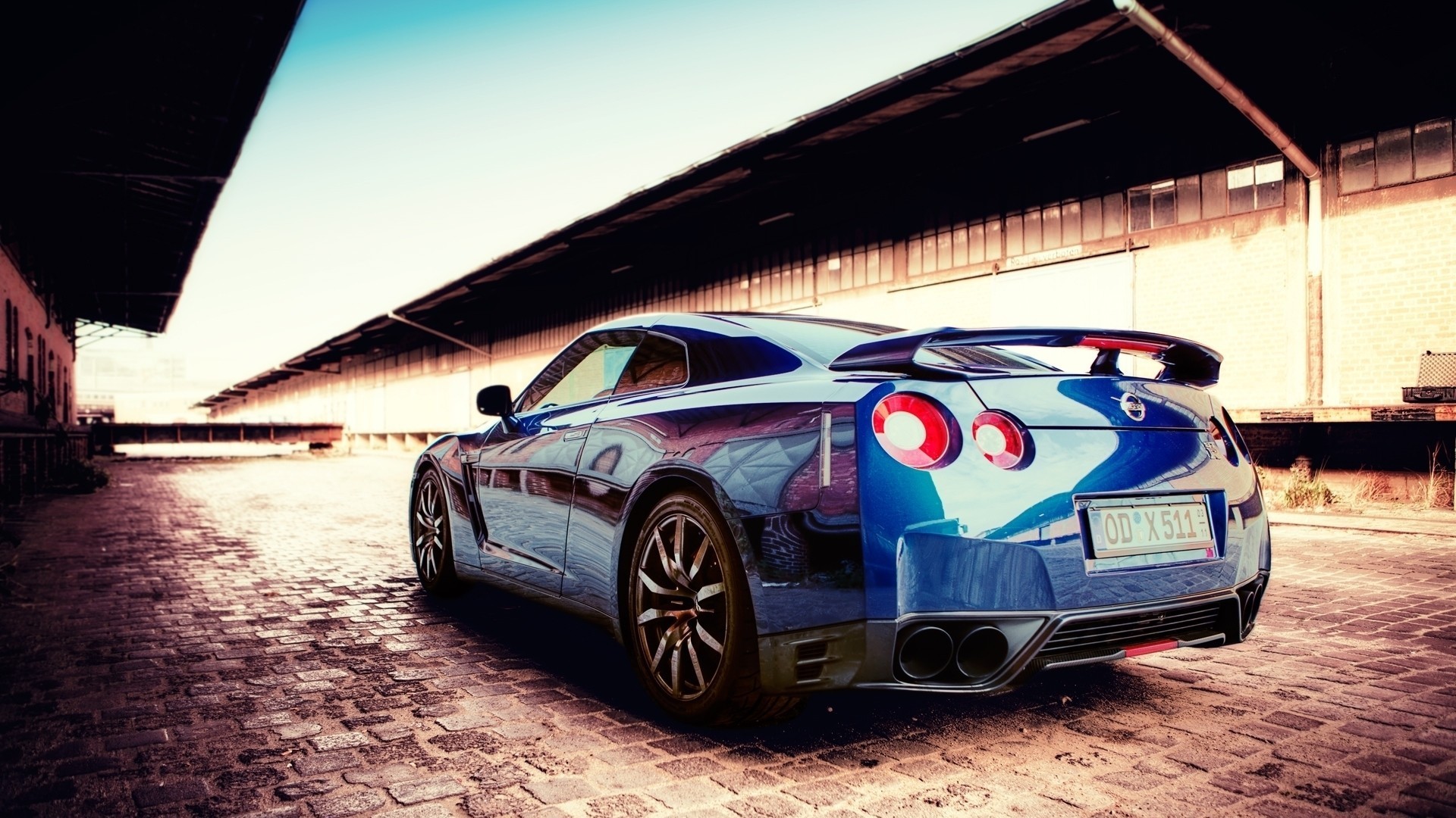 car, Nissan, Nissan GTR, Blue Cars Wallpaper