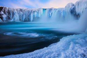 ice, Nature, Landscape, Waterfall, Winter