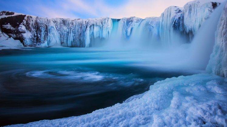ice, Nature, Landscape, Waterfall, Winter HD Wallpaper Desktop Background