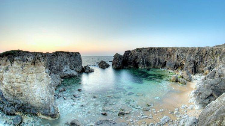 nature, Landscape, Beach, Rock, Sea HD Wallpaper Desktop Background
