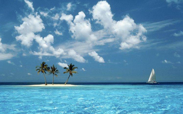 nature, Landscape, Island, Palm Trees HD Wallpaper Desktop Background